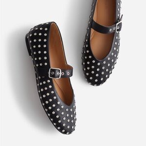 Madewell Black Studded Flats